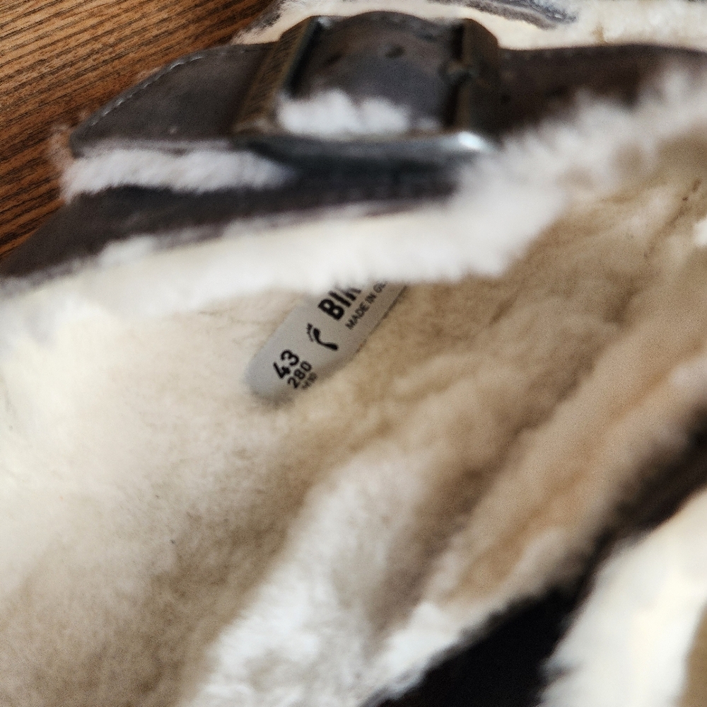 Size 43 - 🆕️ BIRKENSTOCK ARIZONA Men'sì SHEARLING/IRON - Picture 5 of 15